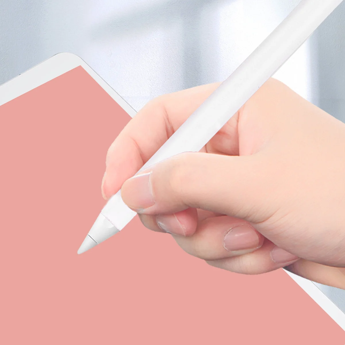 

Stylus Pen Case Silicone Pencil Cover White Non- Anti-Fall Protective Cover Compatible Pencil 2 Soft Holder