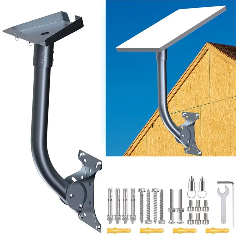 ELECT-For Starlink Base Gen3/V4 Compatible Adjustable Roof Bracket Mount Elbow Pipe Adapter Mounting Kit Support Accessories