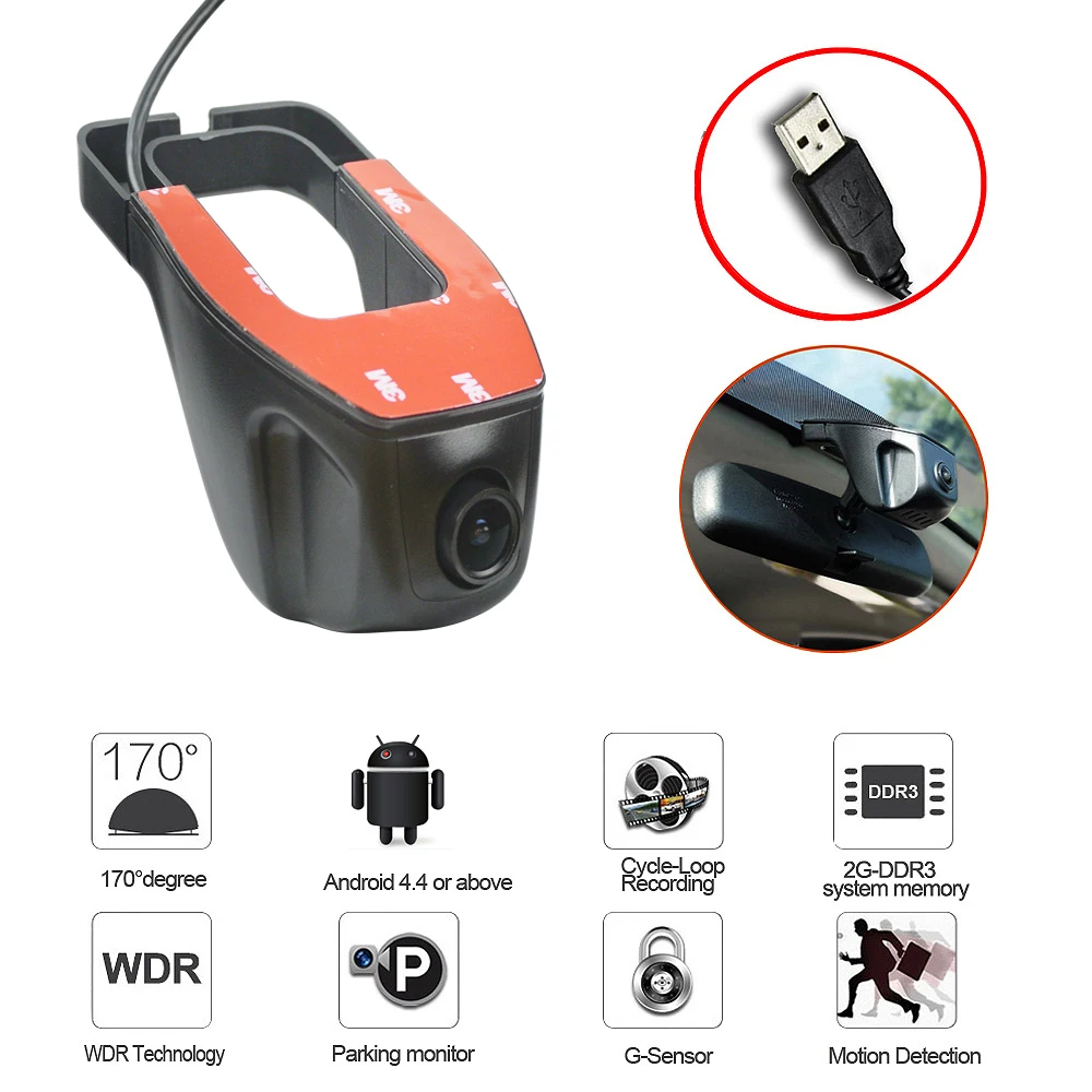 

New ADAS USB Car DVR Camera Driving Recorder HD 720P Video Recorder for Android DVD GPS Player Night Vision DVR Camera Recorder