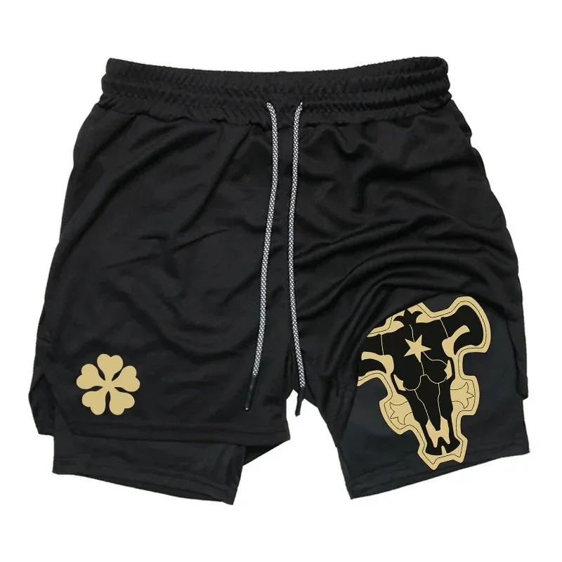 

New Running Shorts Men Gym Sports Shorts 2 In 1 Quick Drying Workout Training Gym Fitness Jogging Short Pants Summer