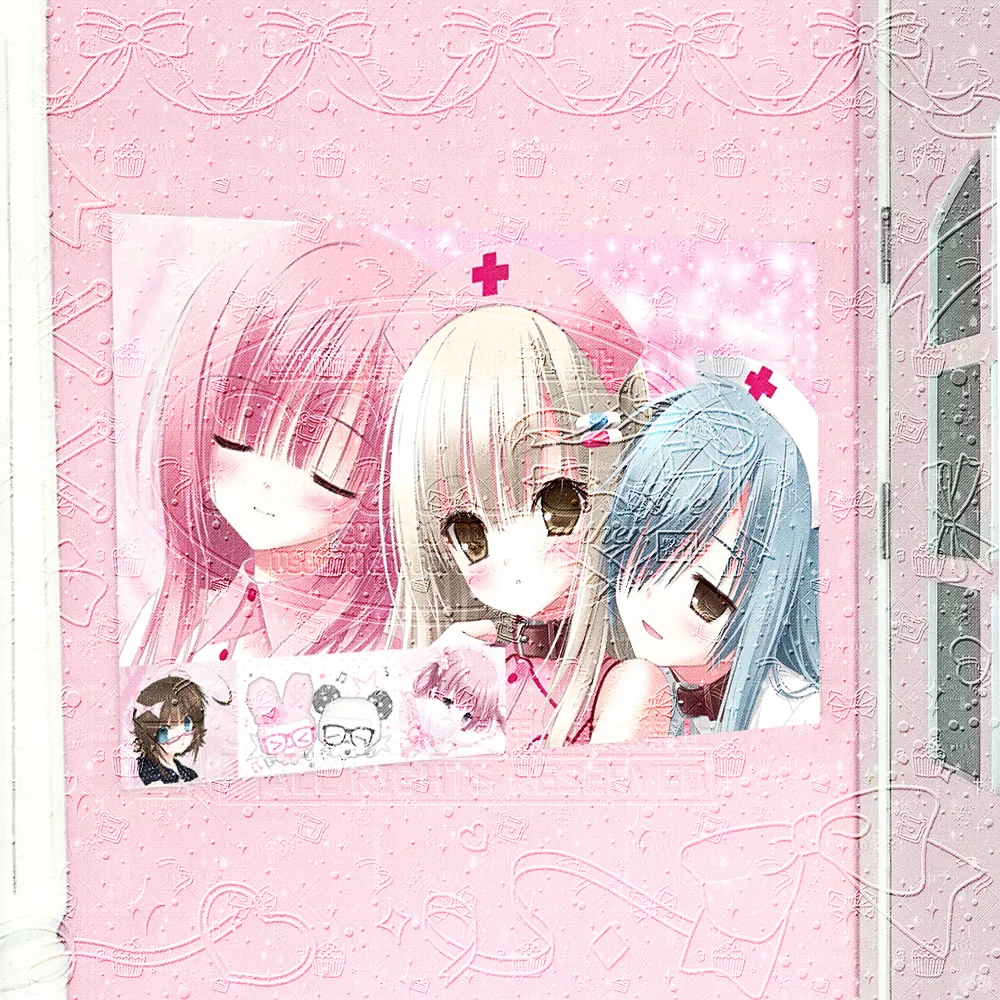 Yami Kawaii Krankenschwester Anime-Mädchen Wandteppich, Rosa Pastellfarbene Gotische Ästhetik Raumdekoration, Harajuku Medizinische Lolita-Druck Wandbehang