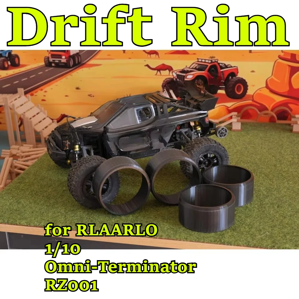 RC car for RLAARLO 1/10 Omni-Terminator RZ001 Drift Rim hobby exterior upgrade fitting custom size replacement spare accessories