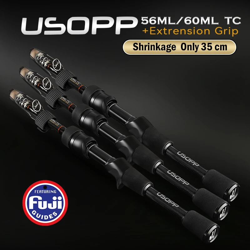 

Удочки телескопические LEYDUN 26 USOPP TC, 7+1 секций, 56ML 60ML, с кольцами FUJI, ультракороткие, для путешествий, для дальнего заброса