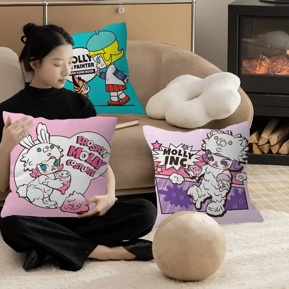 Anime M-Mart-S M-Molly-S Cushion Cover Inches Farmhouse Decor Home Throw Pillow Covers For Couch Decorations