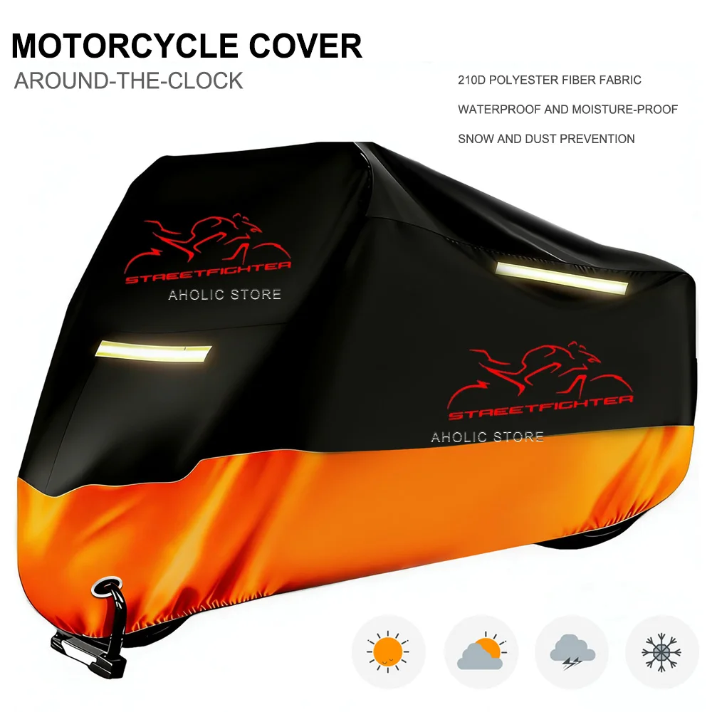 Motorcycle Cover 210D Oxford Waterproof Outdoor Indoor Dustproof Snow Proof UV Protection For StreetFighter V2 V4 street fighter