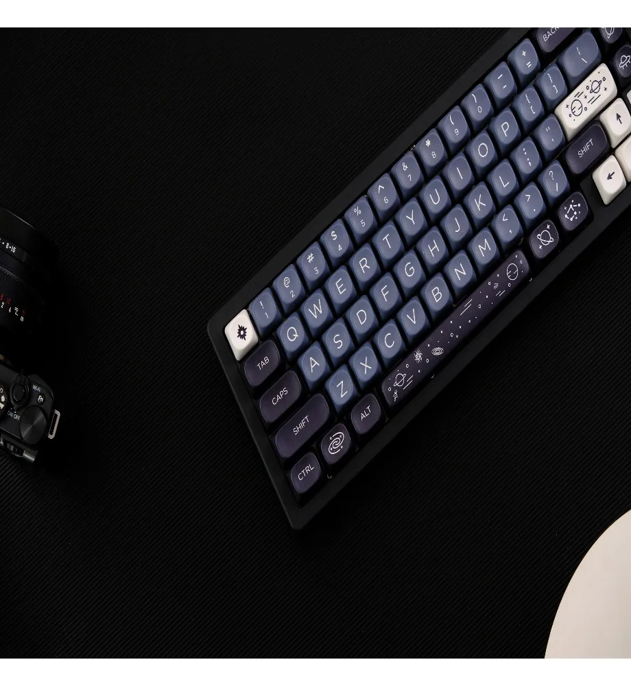 Keycap personality sublimation process is suitable for a variety of mechanical keyboards Galaxy keycap 126 keys PBT material