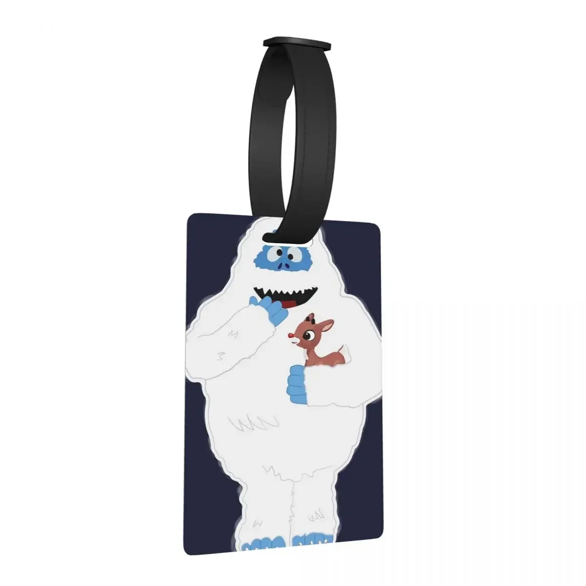 

Christmas Abominable Snowman With Rudolph Luggage Tags Suitcase Portable Baggage Boarding Tag Label Holder ID Name Address