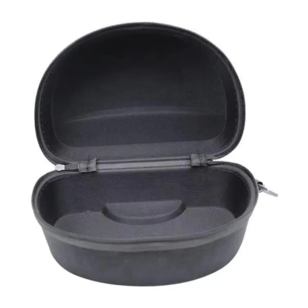 حافظة نظارات تزلج متينة مضادة للصدمات، حقيبة ذات غلاف صلب، حقيبة نظارات تزلج بسحاب، صندوق تخزين نظارات سوداء