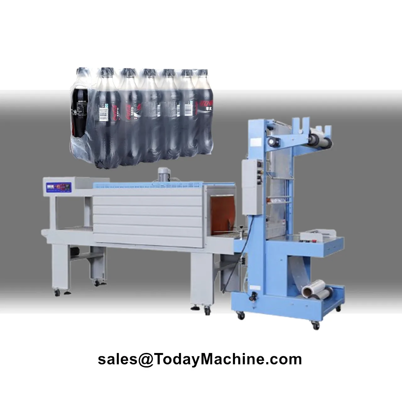 Automatic Sleeve Type Film Shrink Wrapping Machine with Stacking Bottles
