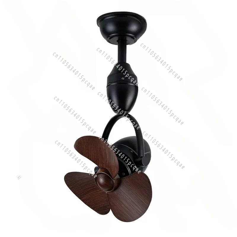 Fan Restaurant Cafe Study Kitchen Internet Cafe Ceiling Fan Light New Creative Shaking Small Ceiling