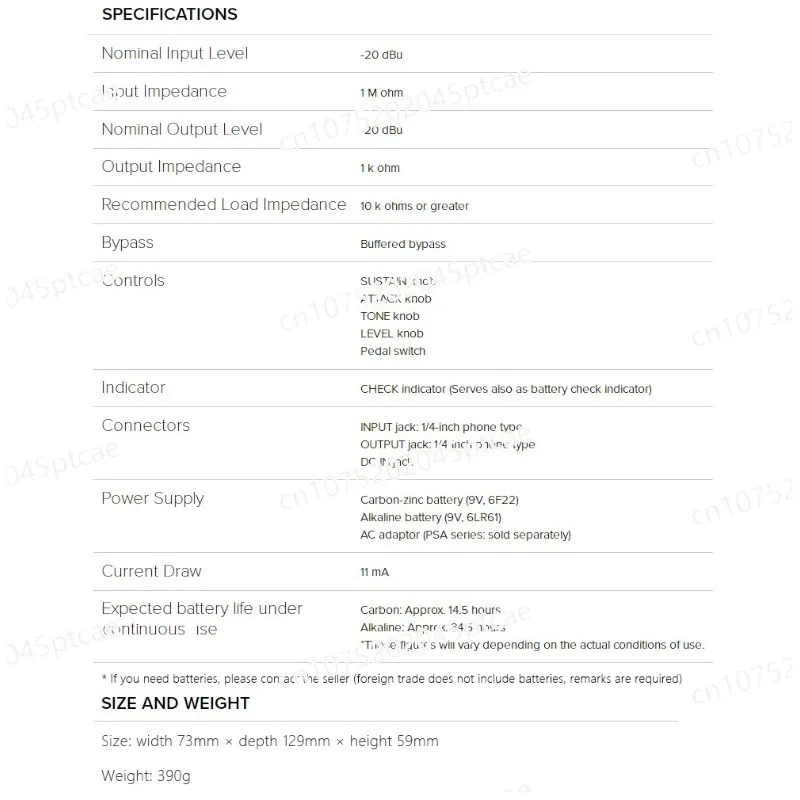 B Oss CS-3 ضاغط الحفاظ على تأثيرات الجيتار دواسة تصميم منخفض الضوضاء لتشغيل فائقة الهدوء