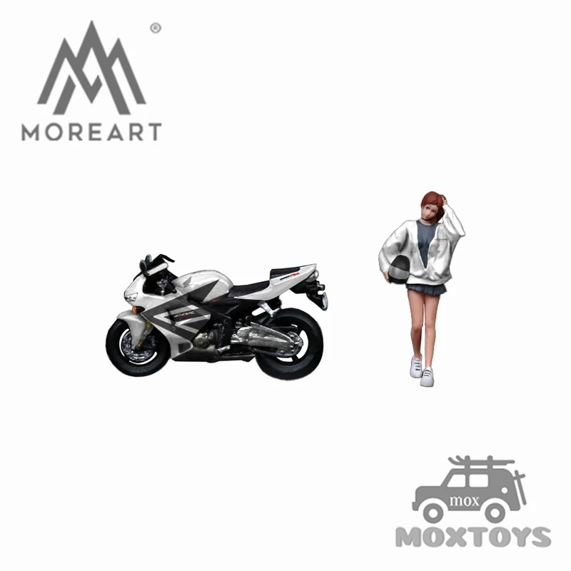 MoreArt 1:64 CBR 600RR Black and white Motorcycle Figure set