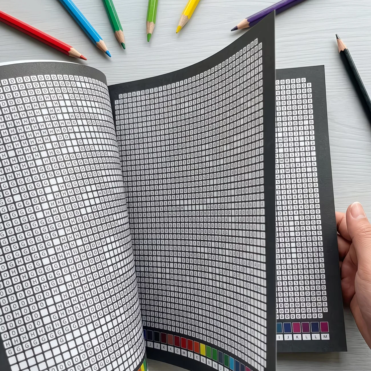 Mystery Mosaics Color by Number Coloring Book 32 Pages Pixel Art Activity Book for Adult Stress Relief Creative Drawing Workbook image 4