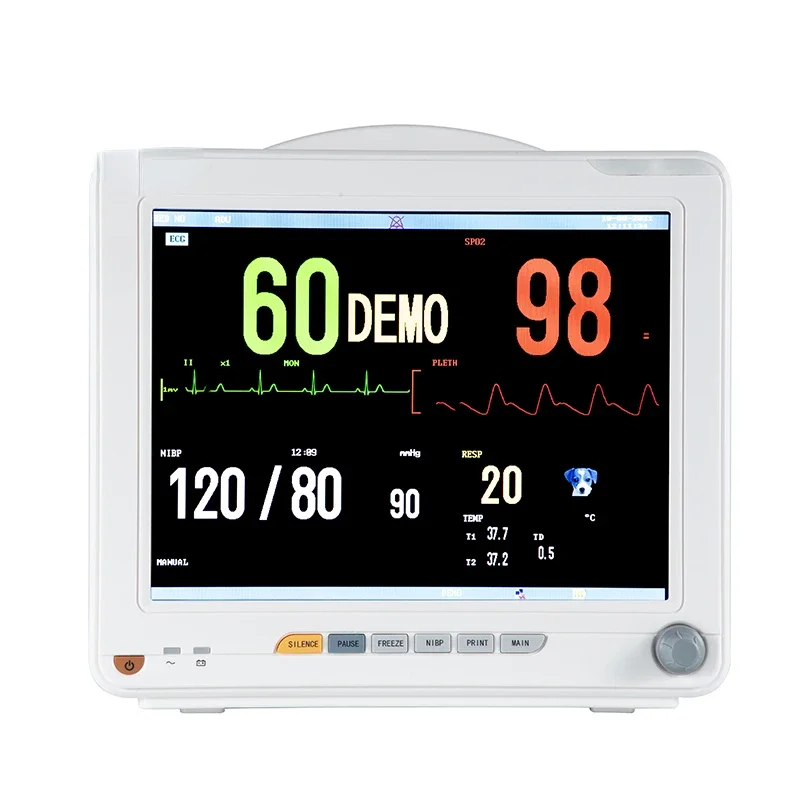 12.1 Inch Touch Screen Signs Monitors Cardiac Monitor Defibrilator For Animal