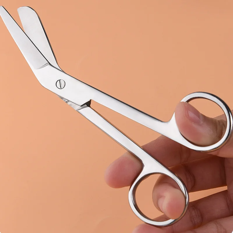 

14CM Dental Stainless Steel Gauze Bandage Scissors Dressing Surgical Scissors Home Plaster Scissors Nurse Scissors Dentist Tools