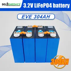 NEW Grade A EVE 304AH LiFePO4 Battery Prismatic Cells for Home Solar System Rechargeable batteries 48V Pack for Power Wall ESS