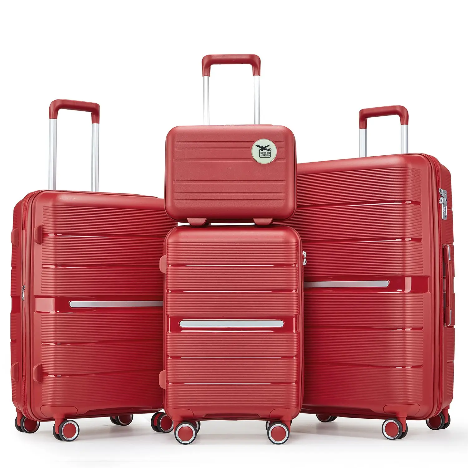 

Luggage Sets 4 Piece(14/20/24/28) PP Lightweight & Durable Expandable suitcase