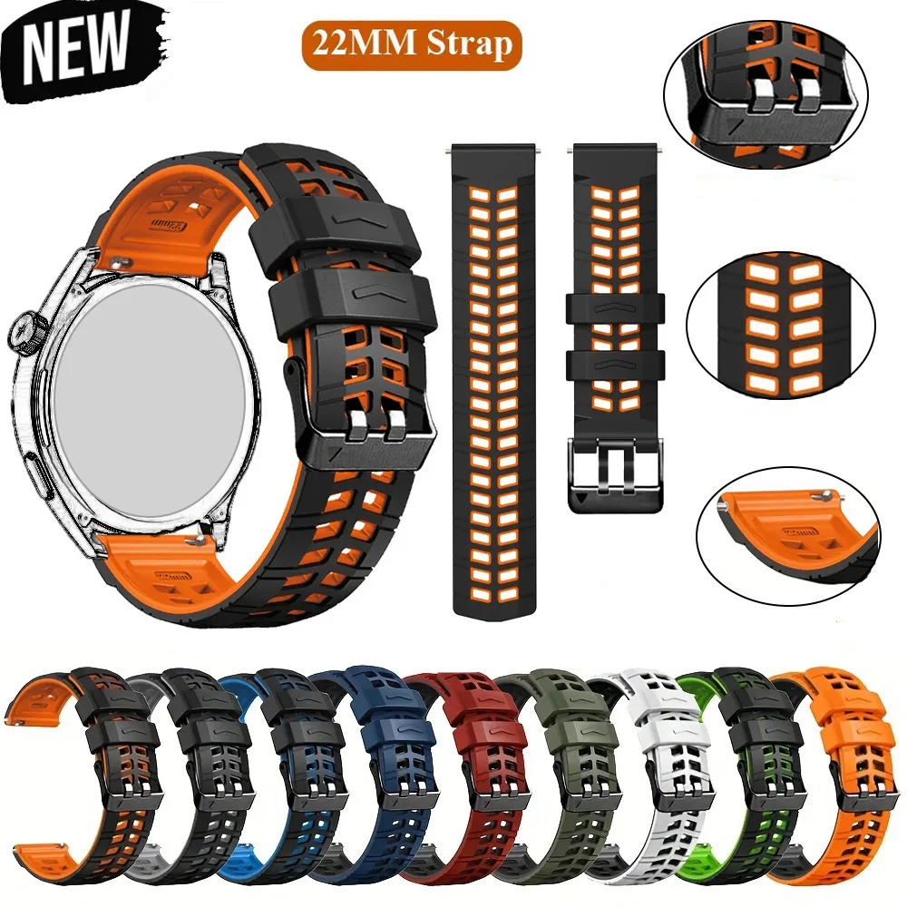 Zeblaze Stratos 2 /GTS 3/Ares 3 Pro/Beyond 3 Pro/Vibe 7 Pro/Btalk 3 Pro 시계 밴드 손목 밴드 액세서리 용 22mm 실리콘 스트랩