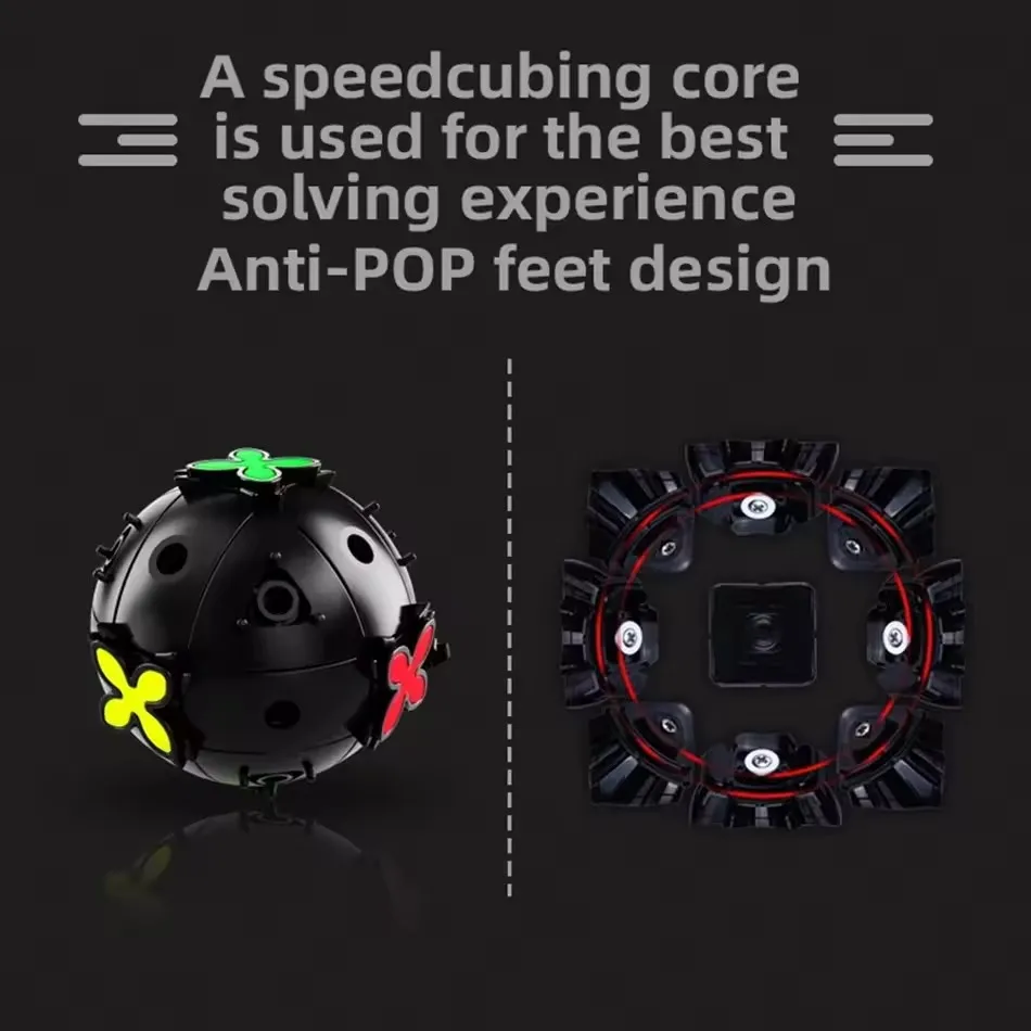 QiYi Gear Cube 3x3x3 Pyramid Cylindrical Creative Shaped Cylinder Sphere Speed Magic Cube Gear Educational Toy for Children Gift