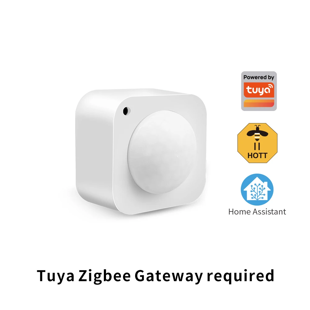 Tuya ZigBee 2-in-1 PIR-Bewegungs- und Helligkeitssensor, intelligenter Bewegungsmelder mit integriertem Lichtsensor, kompatibel mit Home Assistant