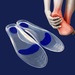 Semelles orthopédiques en silicone pour chaussures Fasciite plantaire Soulagement de la douleur Pieds plats Soutien de la voûte plantaire Semelles en gel Modèles d’augmentation de la hauteur