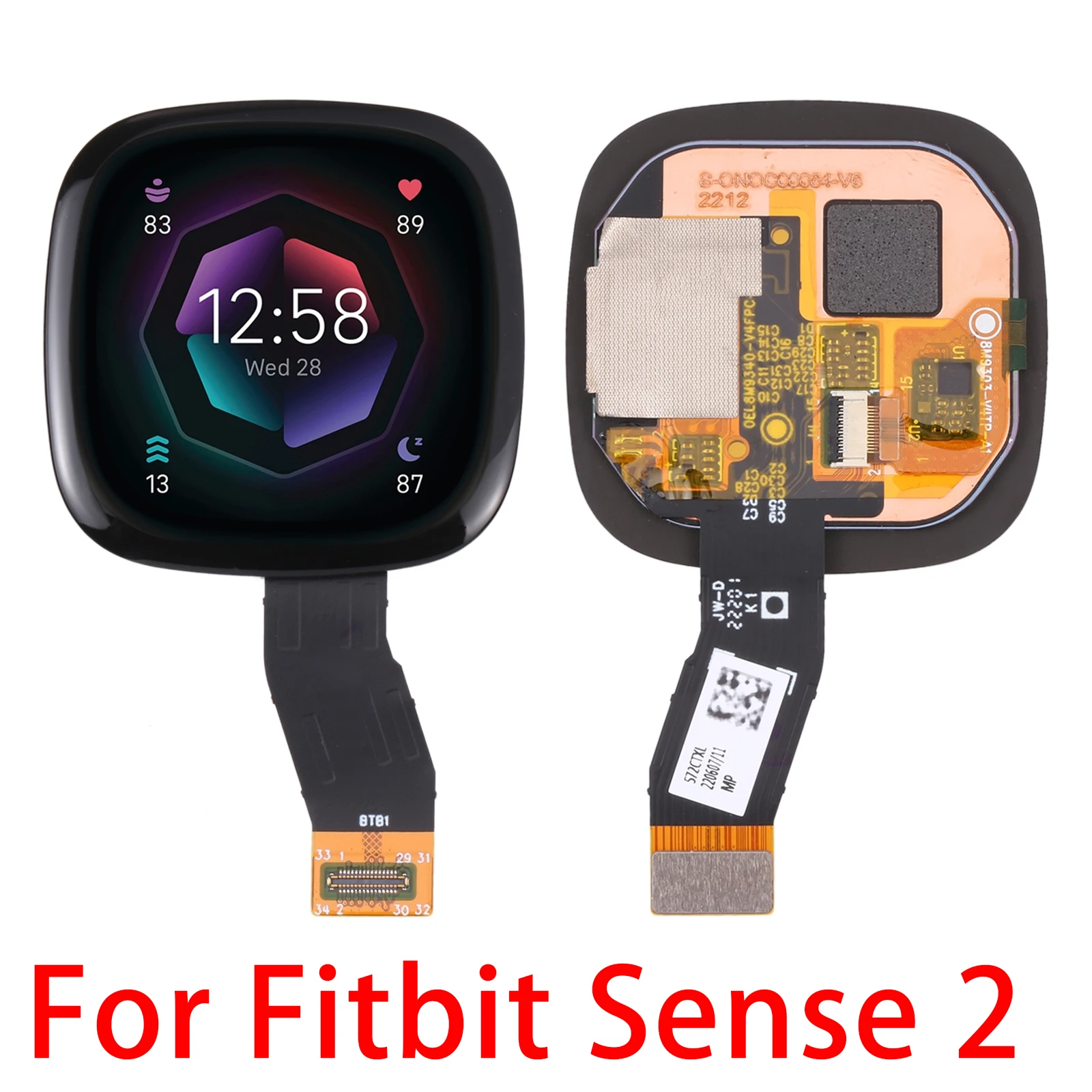 LCD Screen and Digitizer Full Assembly For Fitbit Charge 3/Charge 4/Versa 3/Fitbit Sense/Fitbit Luxe/Inspire 3/Charge 5/Sense 2