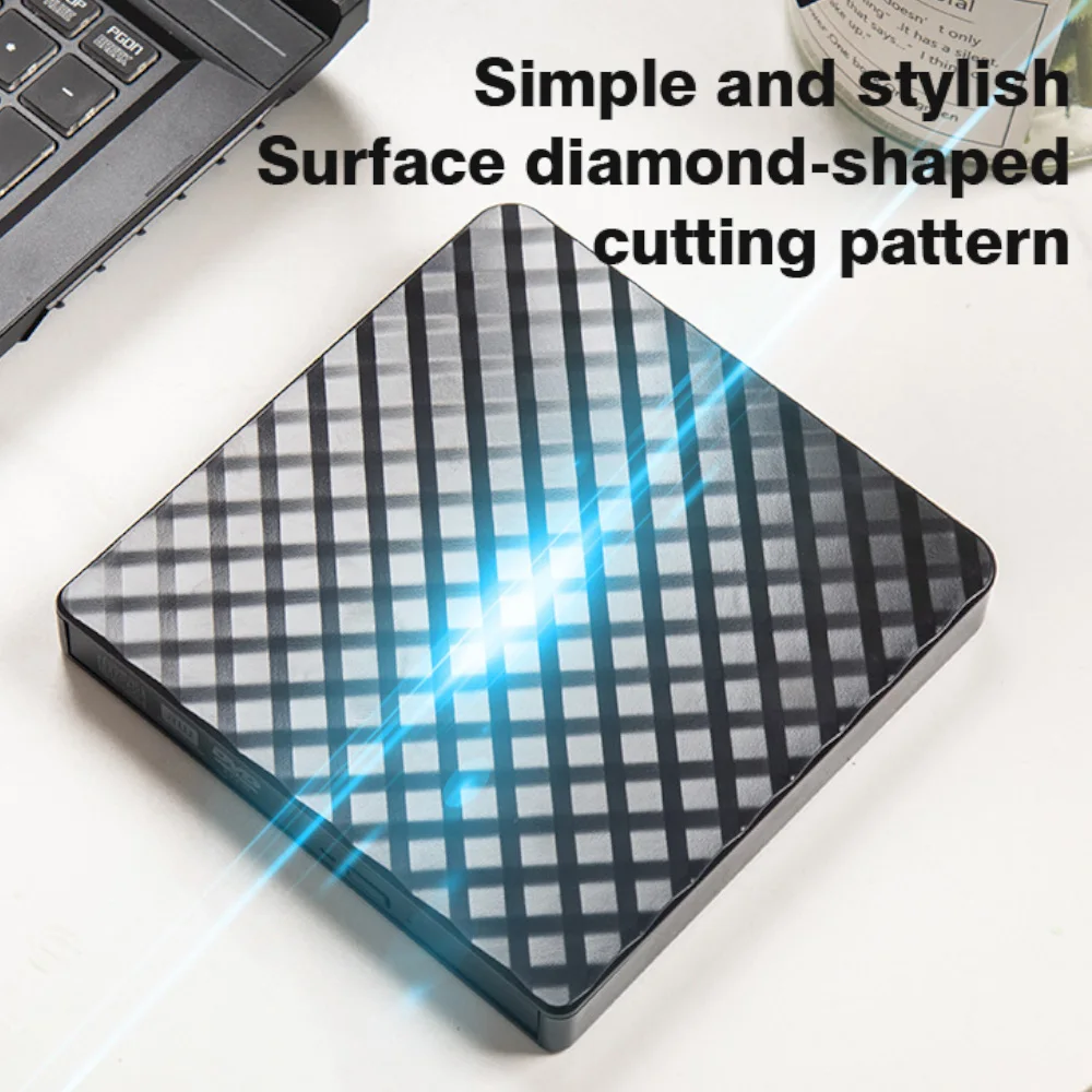 USB 3.0 Type-C 2in1 超薄型外付けRW CDバーナー DVD光学ドライブリーダープレーヤー ポータブルCD-RW DVD-ROM ノートパソコン用