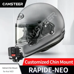 Arai Rapide Neo Helmet Custom Aluminium Chin Mount for GoPro Max Hero12 11 10 9 Insta360 X4 X3 Acepro DJI Action 5pro 3 4 Camera