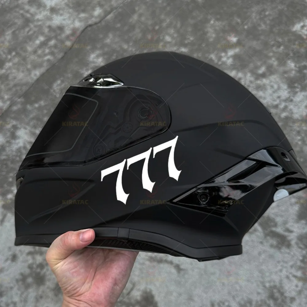 777 Racing Number Vinyl Sticker 1PC Waterproof Decal For Motorcycle Helmet Bike Scooter Fuel Tank Body DIY Decor