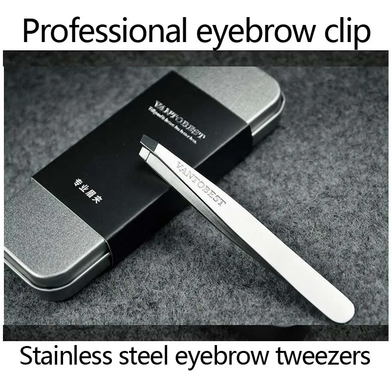 Eyebrow Clippers Tweezers Hair Removal And Beard Clippers Professional Stainless Steel Eyebrow Clippers Angled Iron Box