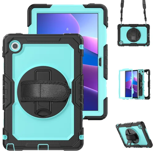 Para Lenovo Tab 10,1 ""TB311FU 2025 funda a prueba de golpes para Lenovo Tab K10 2nd TB311XU 10,1"" funda con soporte de armadura + correa para el hombro