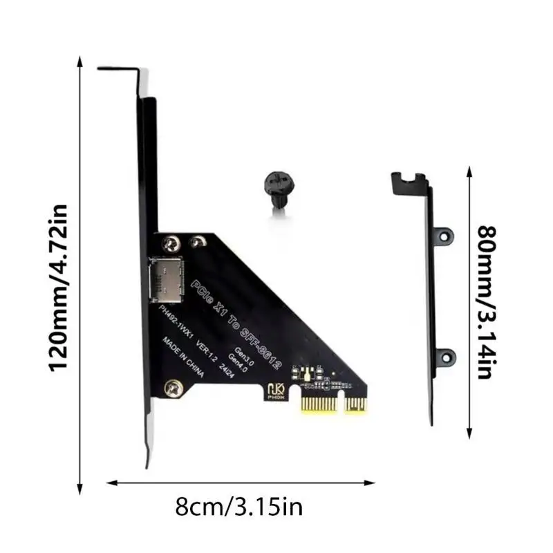 Y1UB 효율적인 PCIE 4.0에서 Oculink SFF 8612 넓은 시스템 호환성 SFF8639 솔리드 디스크 용 호스트 어댑터