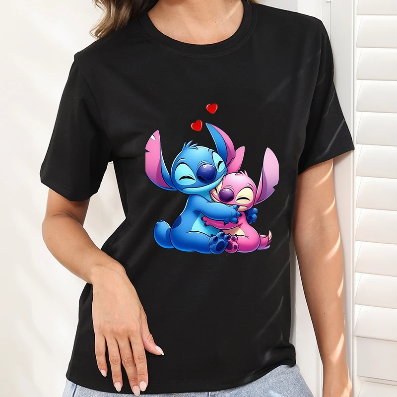 

Women Clothes Mickey Minnie Mouse Printed Women T Shirt Y2k Casual Tops Ladies Cartoon Clothing Tees Disney Trends Summer Dress