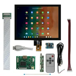 8 Inch 1024*768 IPS 4:3 Screen Display LCD Monitor Driver Control Board Digitizer Touchscreen For Raspberry Pi PC Sub screen