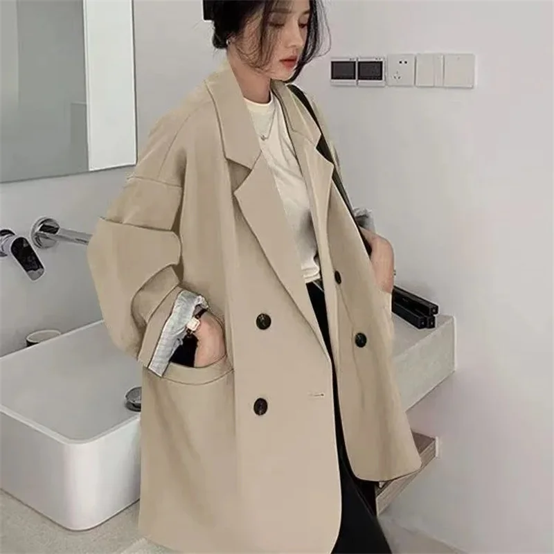 

Spring Autumn Women Blazer All-match Casual Turn Down Collar Long Sleeve Suit Jacket For Women Outerwear Office Lady Blazers