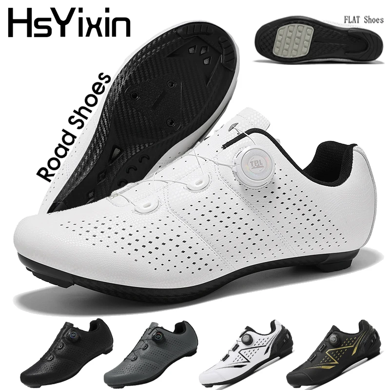 

Road Bike Professional Self-Locking Nail Cycling Shoes HsYixin Men's and Women's Lightweight Breathable Flat Mtb Non-Slip Bike S