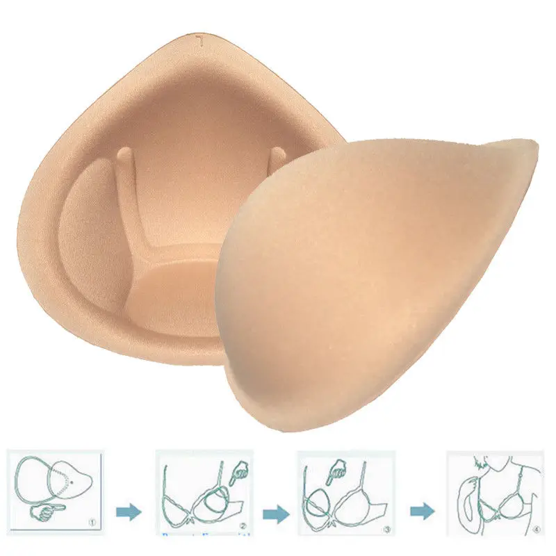 1 paio di forme del seno in spugna con cinturino realistico tette finte potenziatore del reggiseno inserti imbottiti per costumi da bagno