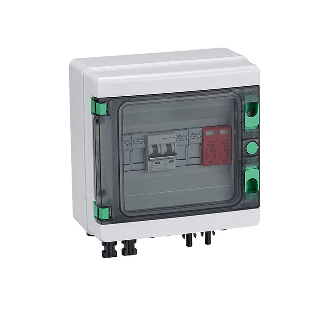 Photovoltaic DC Combiner Box 2 IN 1 OUT DC500V Fire and Lightning Protection IP65 Solar Energy Complete System Distribution Box