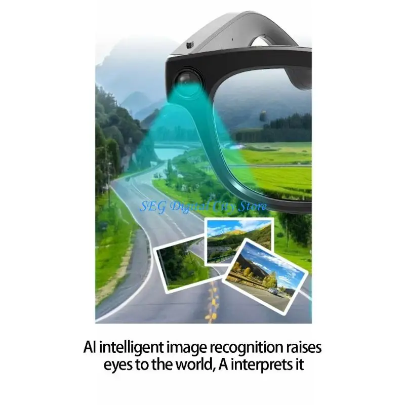 

U75B AI Small Glasses Voice Control Hands Easy Operation Camera Blue Light Filter Lightweight ABS Frame for Everyday Wear