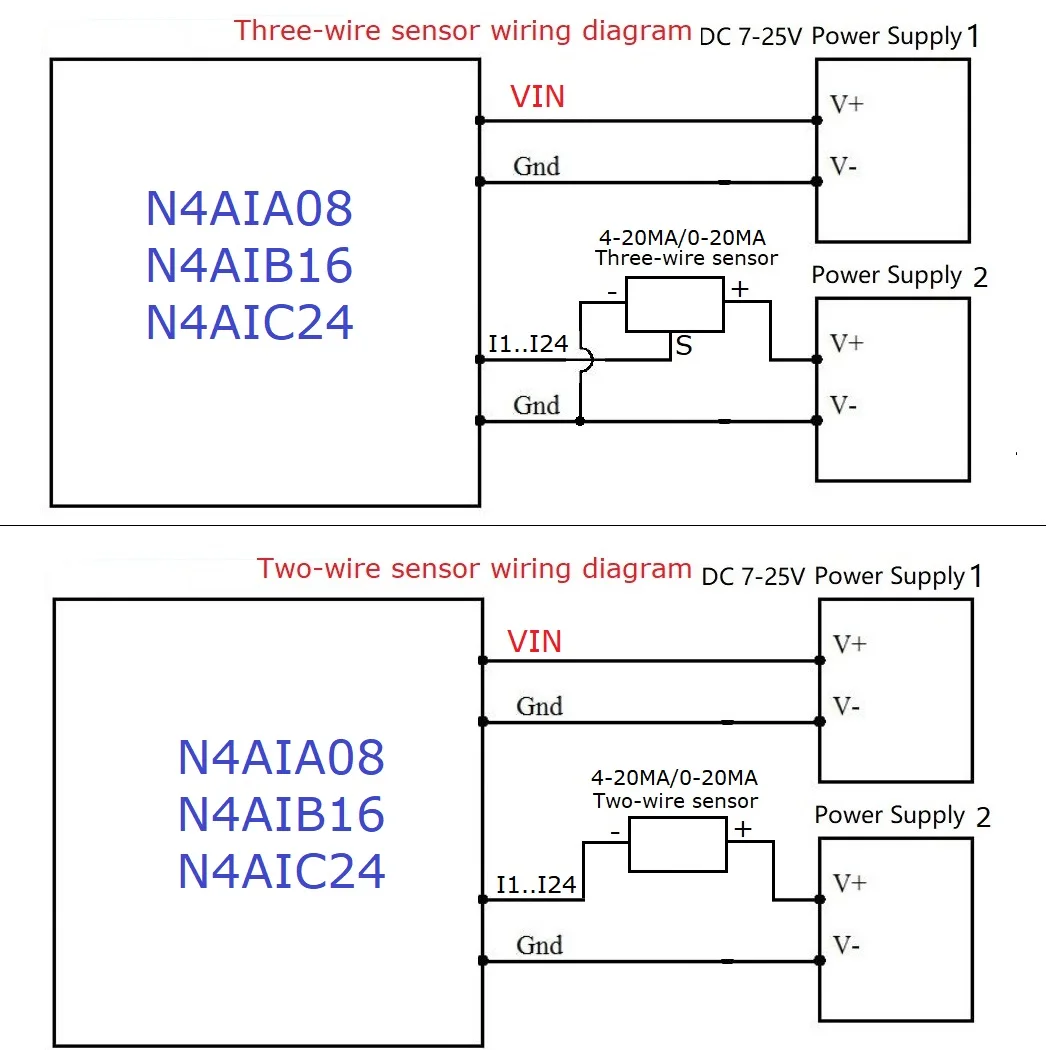DC 12V 24V 8/16/24 Channels RS485 4-20MA/0-30V Current/Voltage Collector Module