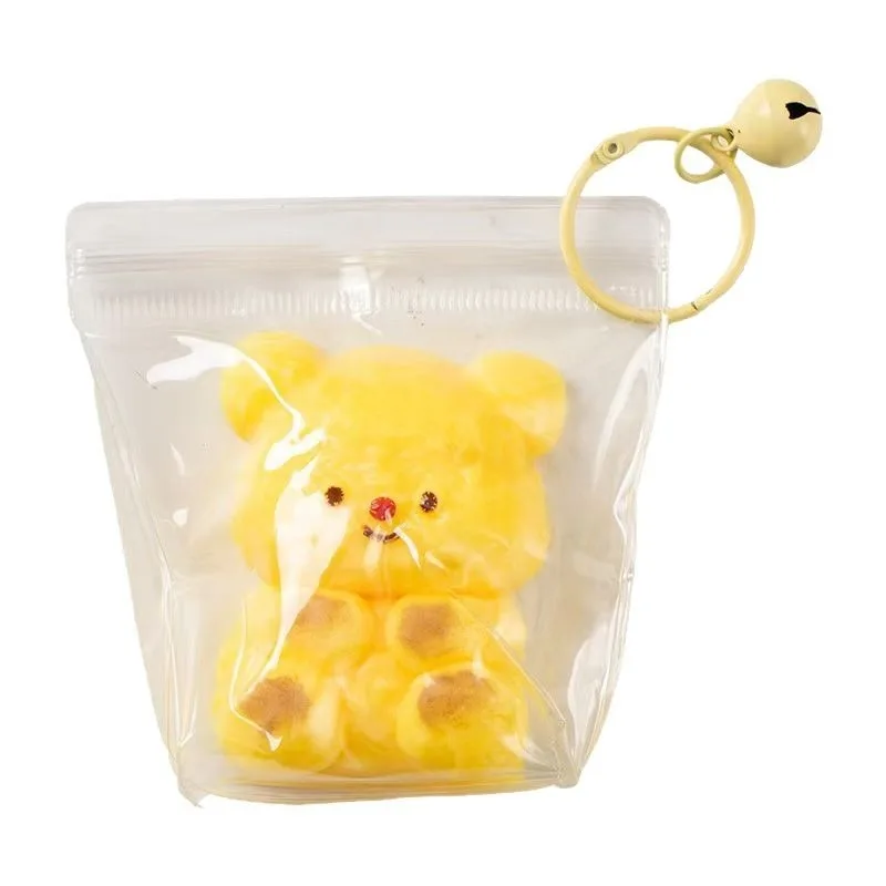 Honigfarbener, aus der Dose entnehmbarer Butterbär zum Kneten, mit Wasser- und Creme-Feeling, Dekompressionsspielzeug, hausgemacht, superweich, zum Kneten, Musik-DIY