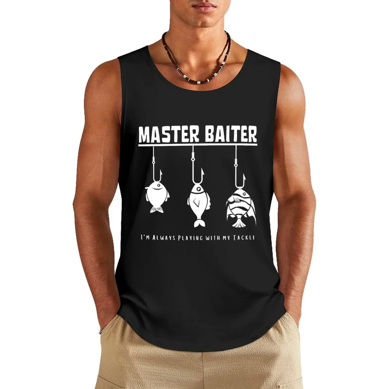 Master Baiter - Funny Fishing meme style Tshirt, Mug and Print Tank Top Men's t shirt t shirt gym t-shirts for men men clothes