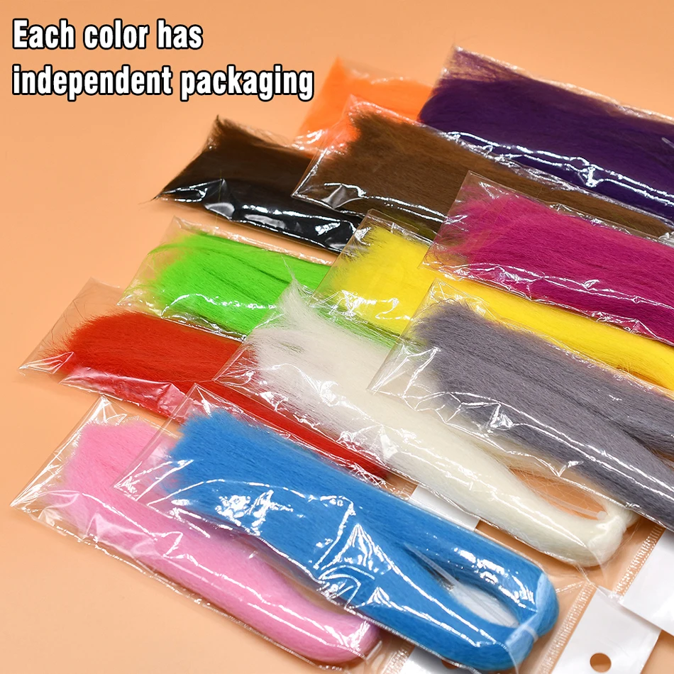 1Pack Gewellte Slinky Faser Verworrene Minnow Fasern Lange Synthetische Haar Fliegen Binden Materialien Für Streamer Fliegen Forelle Angeln locken – Detail 5