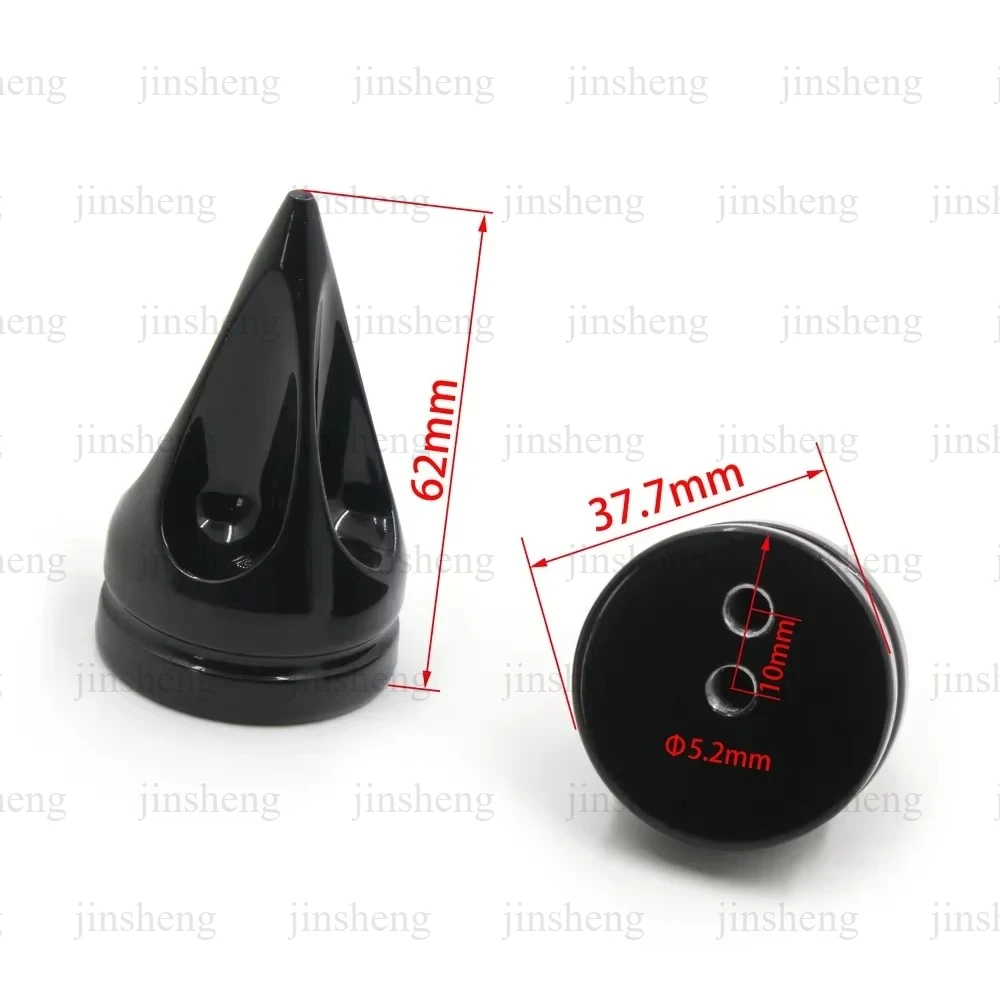 For Universal Honda Kawasaki Suzuki Bike Black CNC Billet Ben Hur Spike Bar Ends Motorcycle Parts.