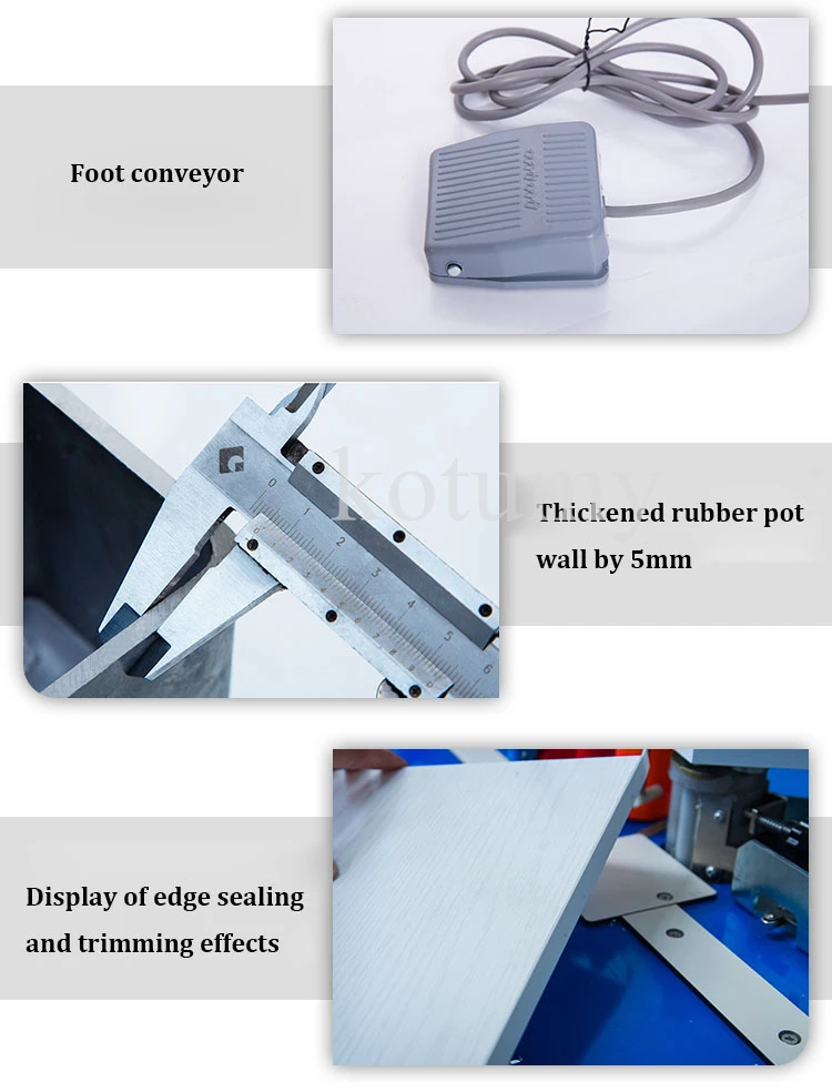 220V 1200W Portable Edge Banding Machine Double Side Gluing Woodworking Edge Banding Machine