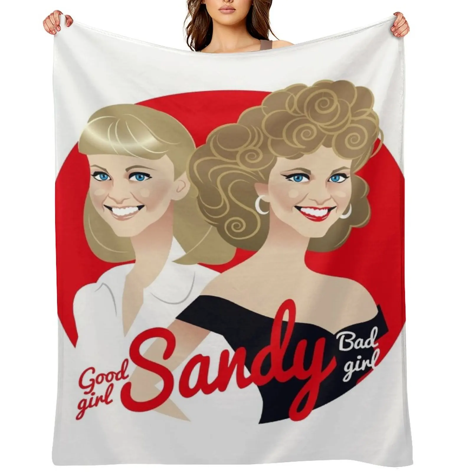 Good girl Sandy Bad girl Throw Blanket Luxury Throw Single Soft Plaid Picnic Blankets