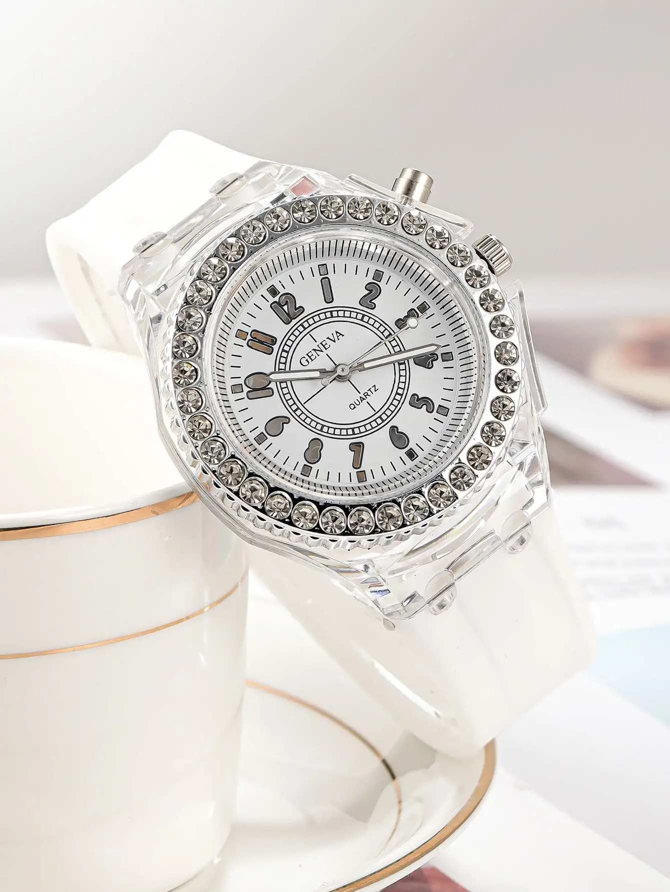 Reloj luminoso 2pcLED Reloj de silicona de moda