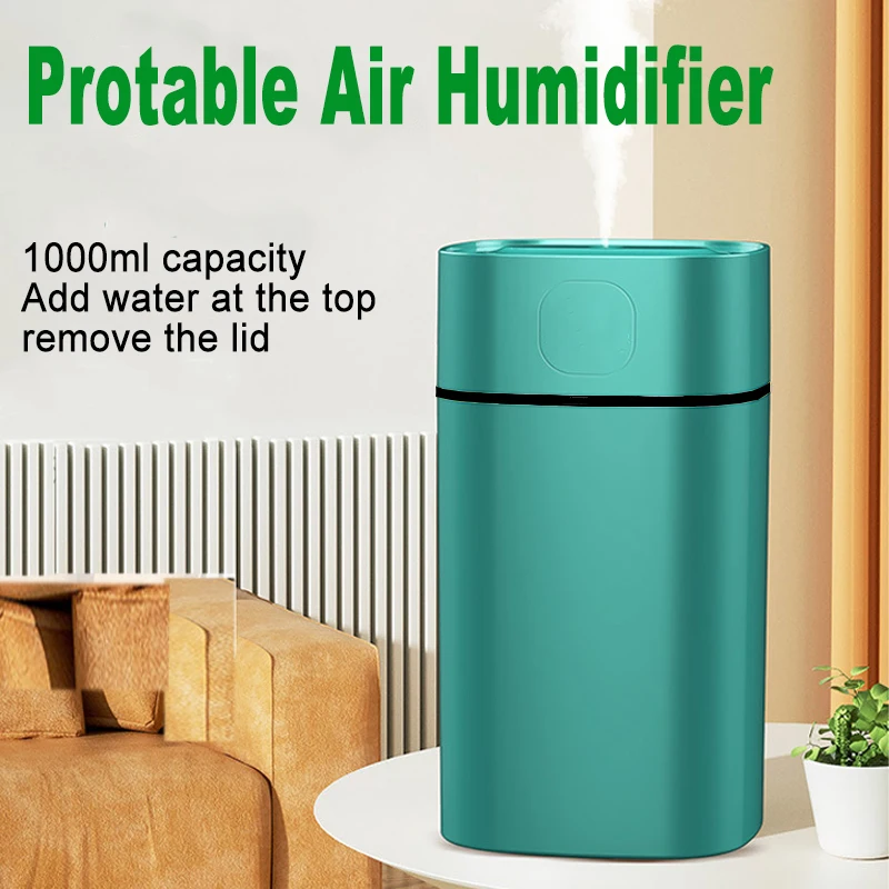 1000ml Capacity Mini Air Humidifier Aromatherapy Diffuser Vehicle Mounted Protable Spray Usb Fragrance Essential Family Office