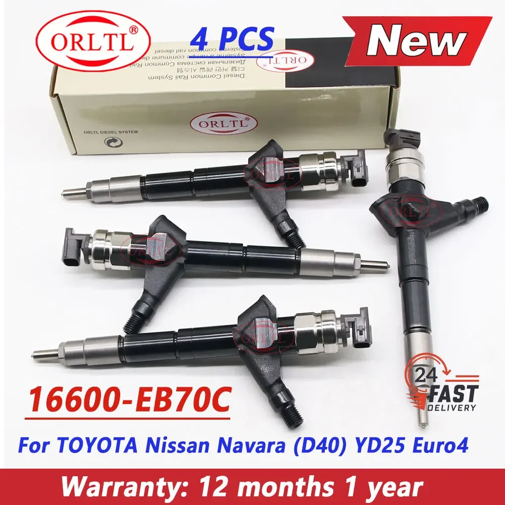 4PCS 16600-EB70C New Injector 16600EB70C Diesel Nozzle 16600 EB70C For TOYOTA Nissan Navara YD25 Euro 4