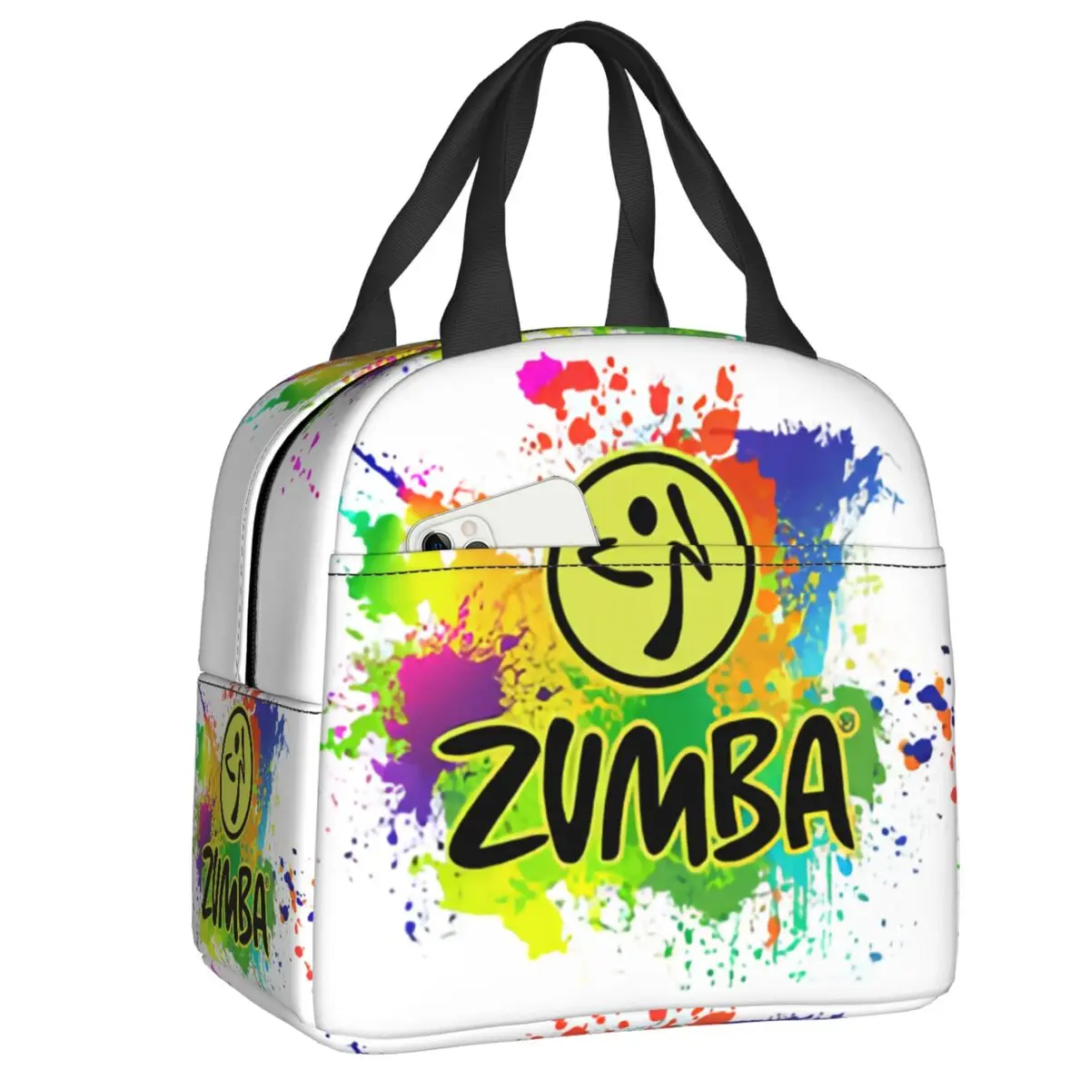 Custom Fitness Zumbas Insulated Lunch Bag for Women Resuable Dance Cooler Thermal Bento Box Office Picnic Travel